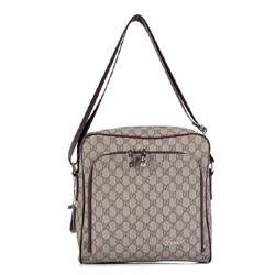 1:1 Gucci 113757 Men's Messenger Bag-Beige/Ebony GG Plus - Click Image to Close